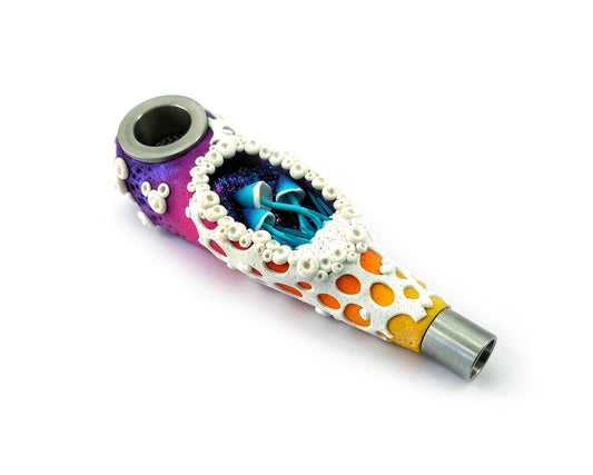 Hand Made Gadzyl Mushroom Smoking pipe Orange