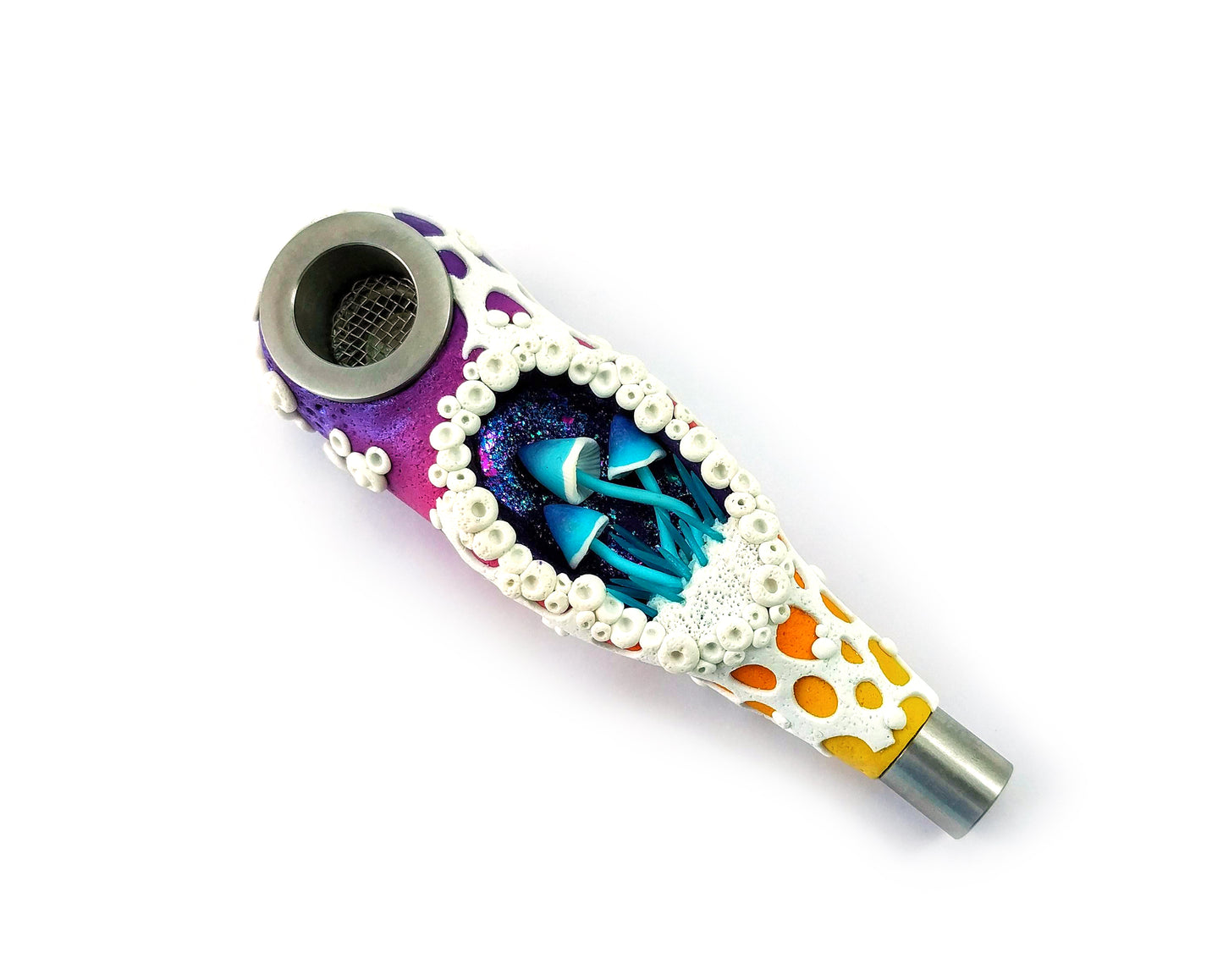 Hand Made Gadzyl Mushroom Smoking pipe Orange