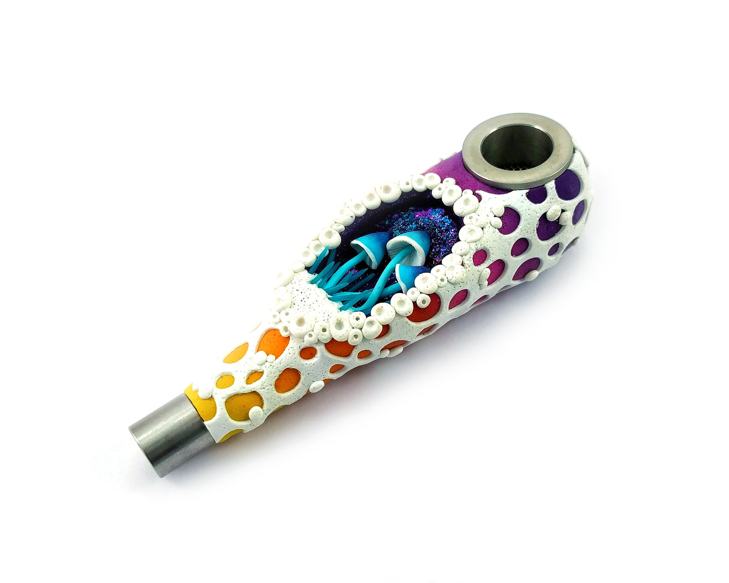 Hand Made Gadzyl Mushroom Smoking pipe Orange