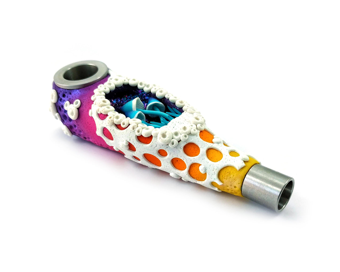 Hand Made Gadzyl Mushroom Smoking pipe Orange