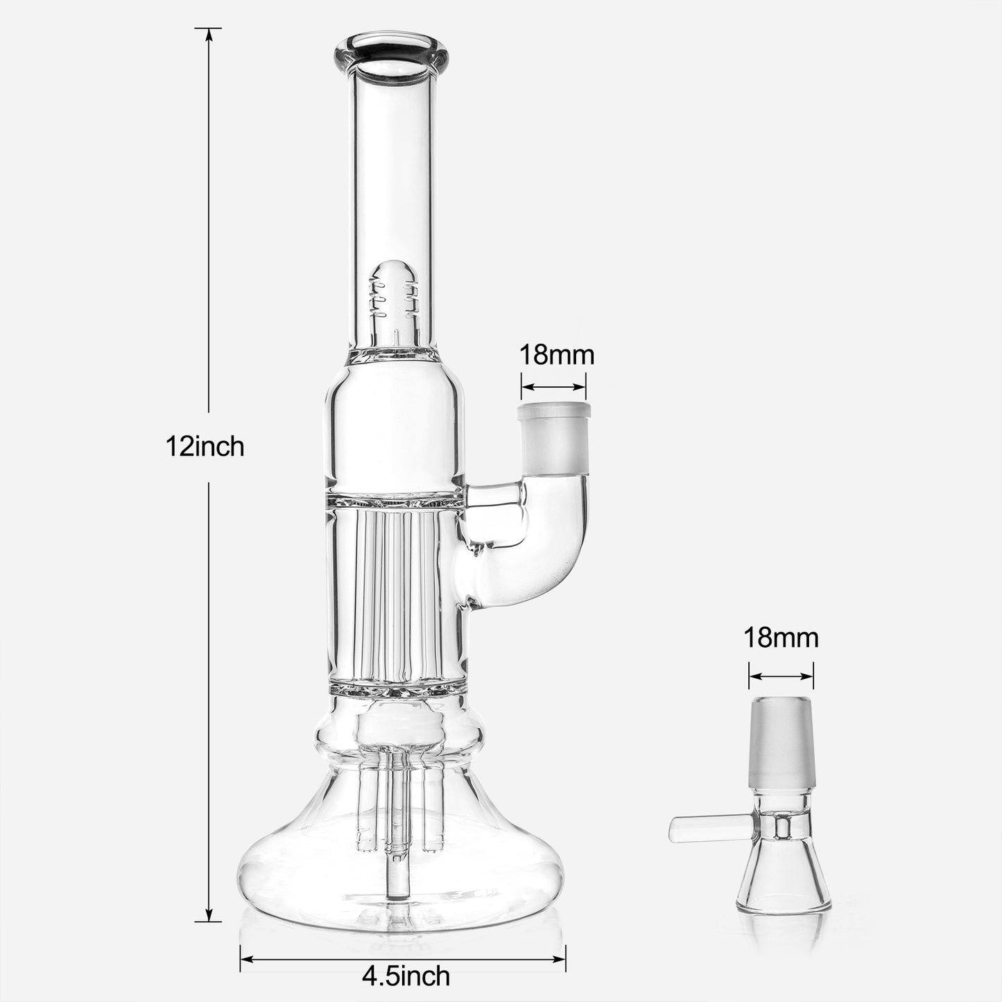 12" Tree Perc Bong