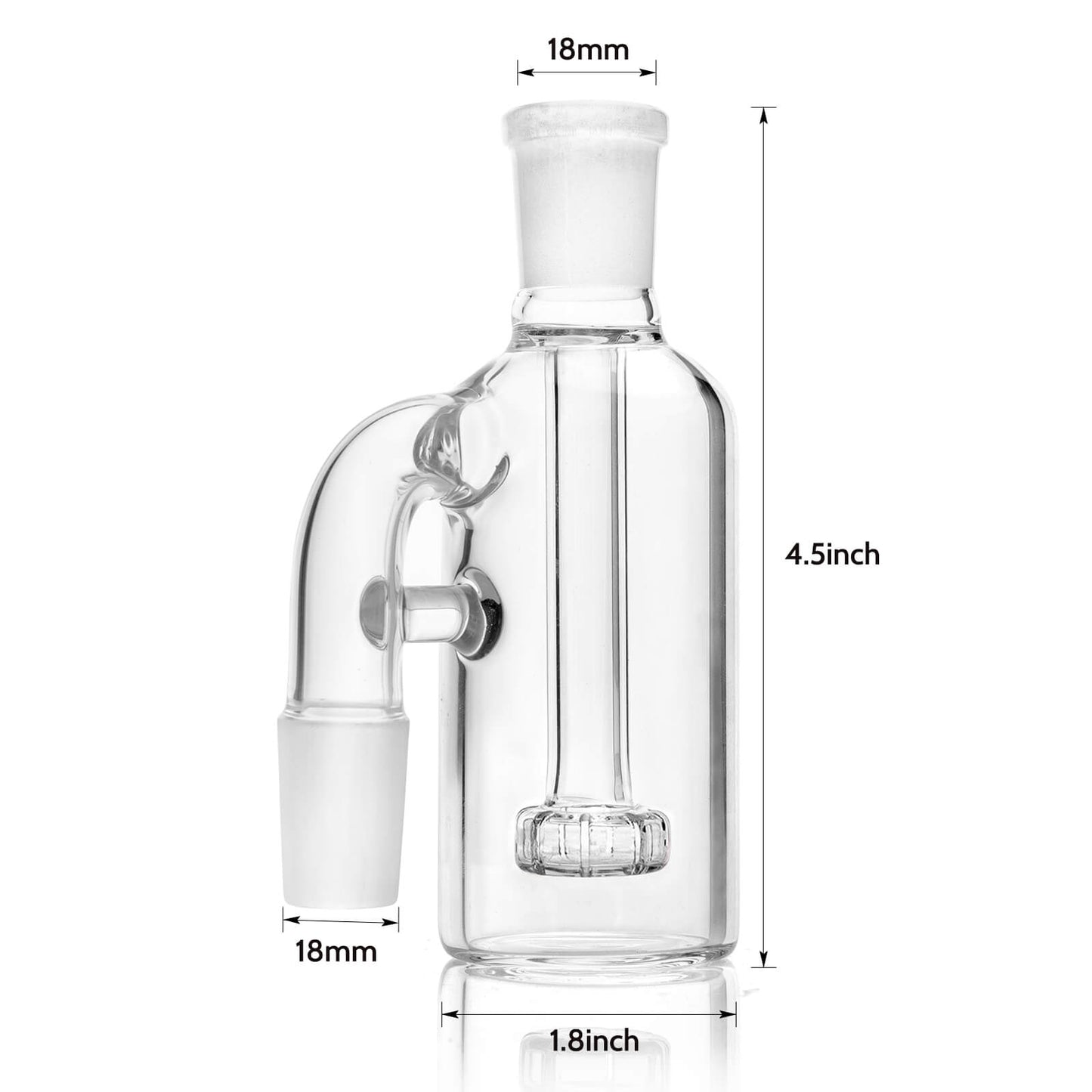 18mm 90 Degree Ash Catcher 18mm White
