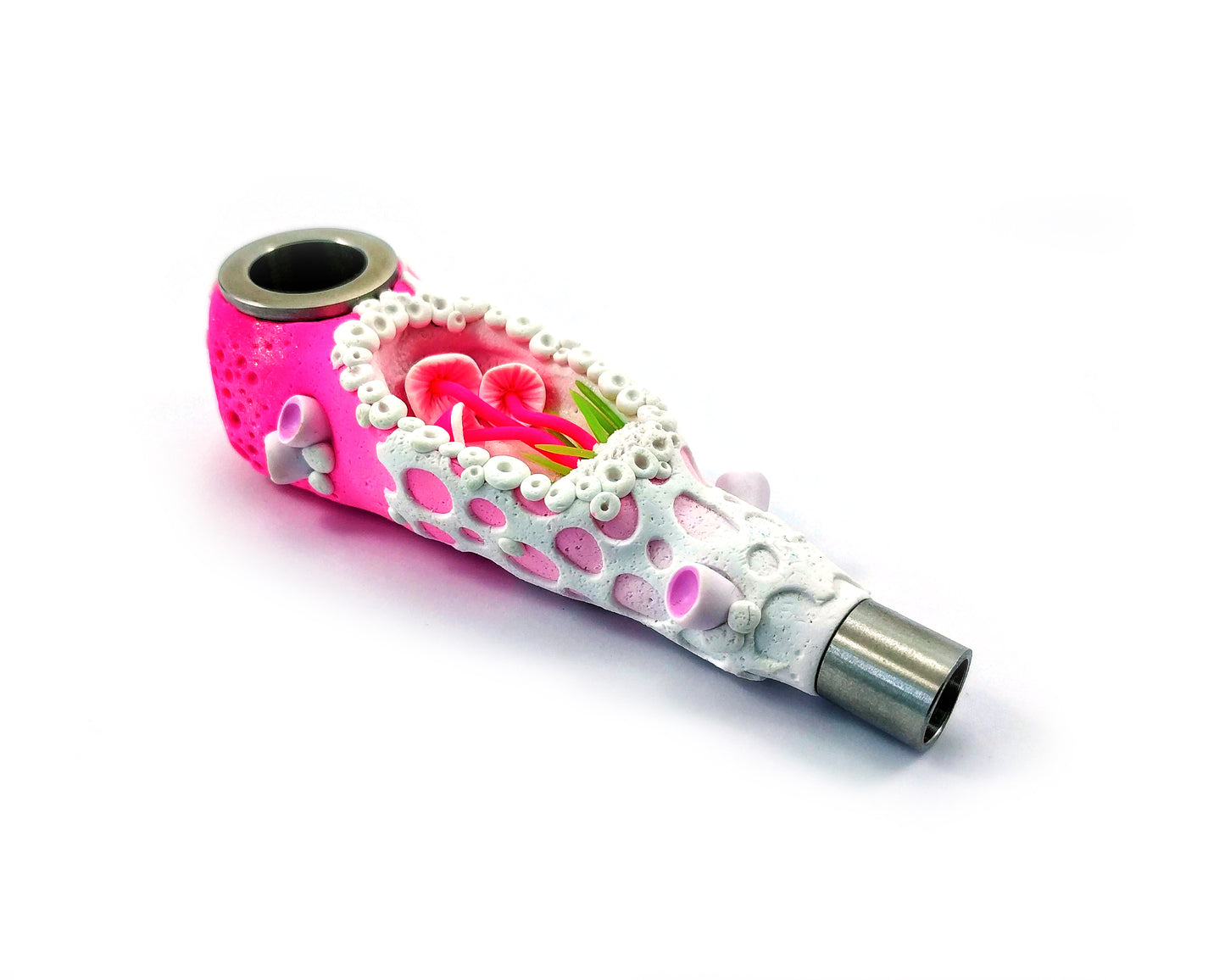 Hand Made Gadzyl Mushroom Smoking pipe Pink