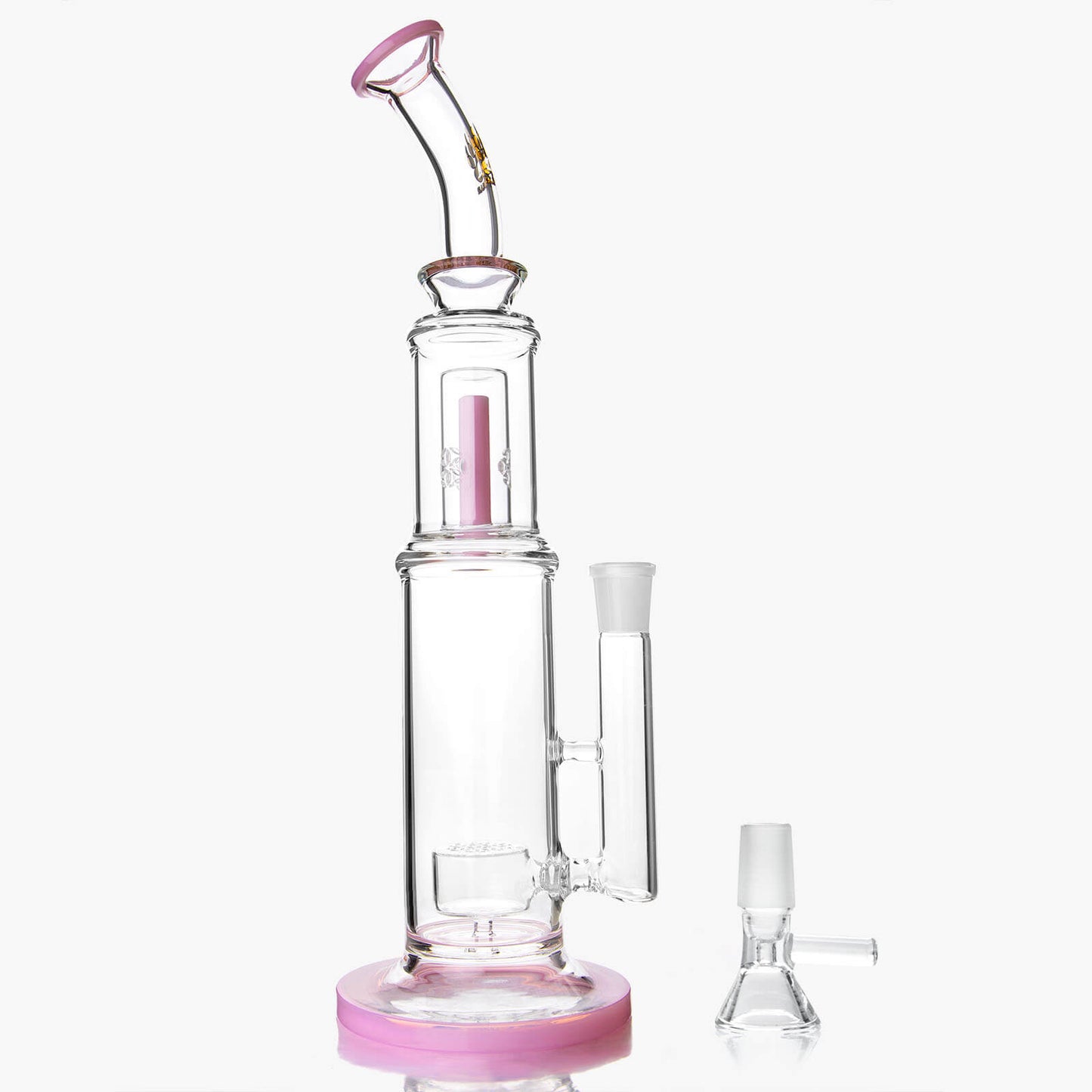 Double Perc Stemless Glass Bong