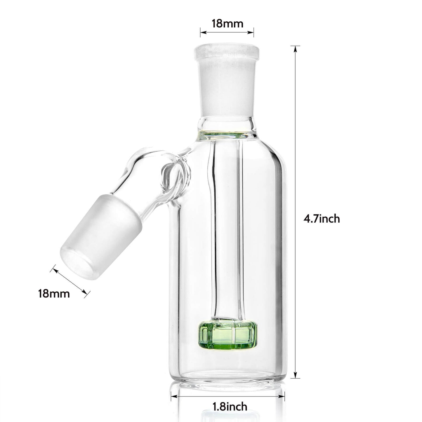 18mm 45˚ Ash Catcher Green