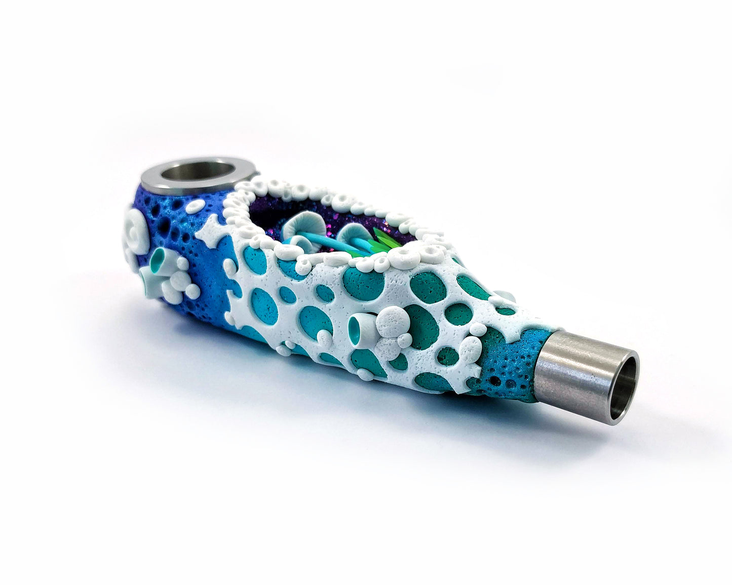 Hand Made Gadzyl Mushrooms Smoking pipe Blue