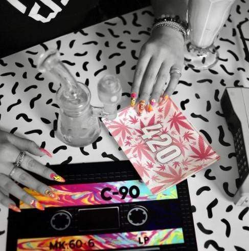 420 Pink Glass Rollin' Tray