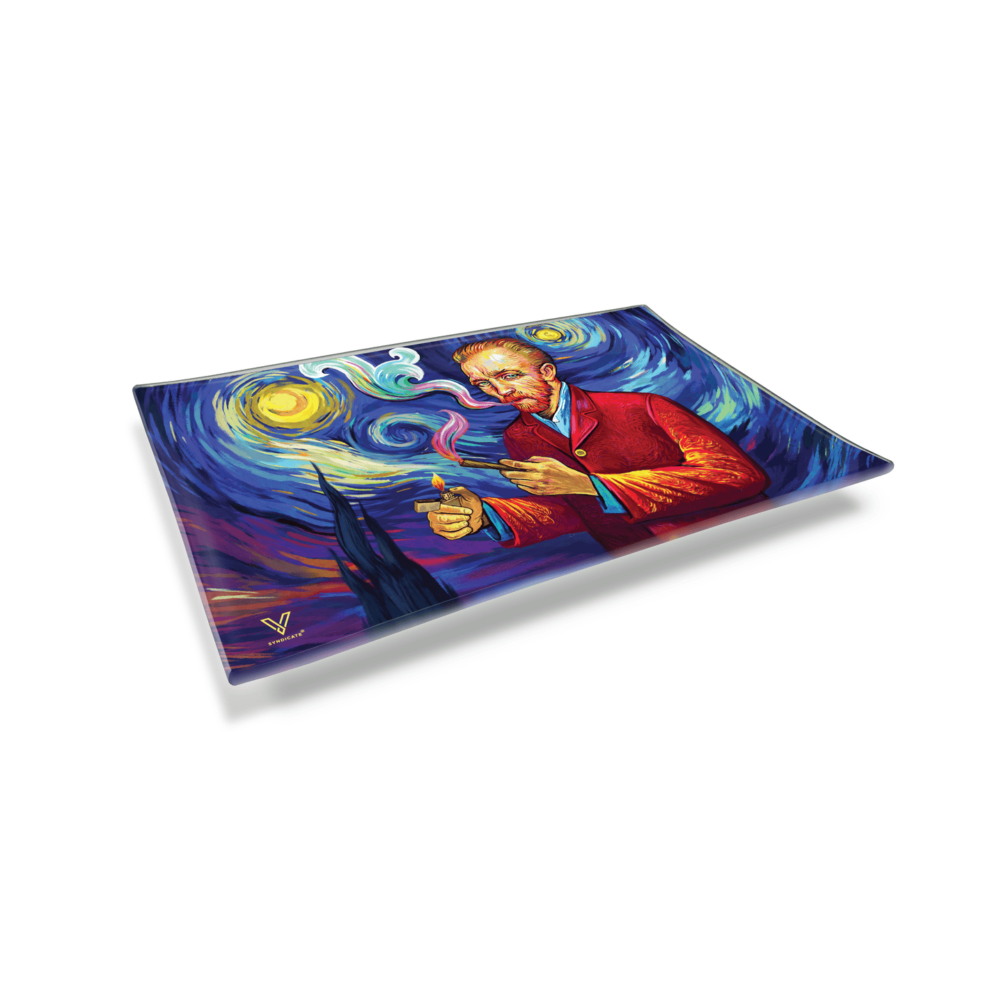 Smoky Night Glass Rollin' Tray