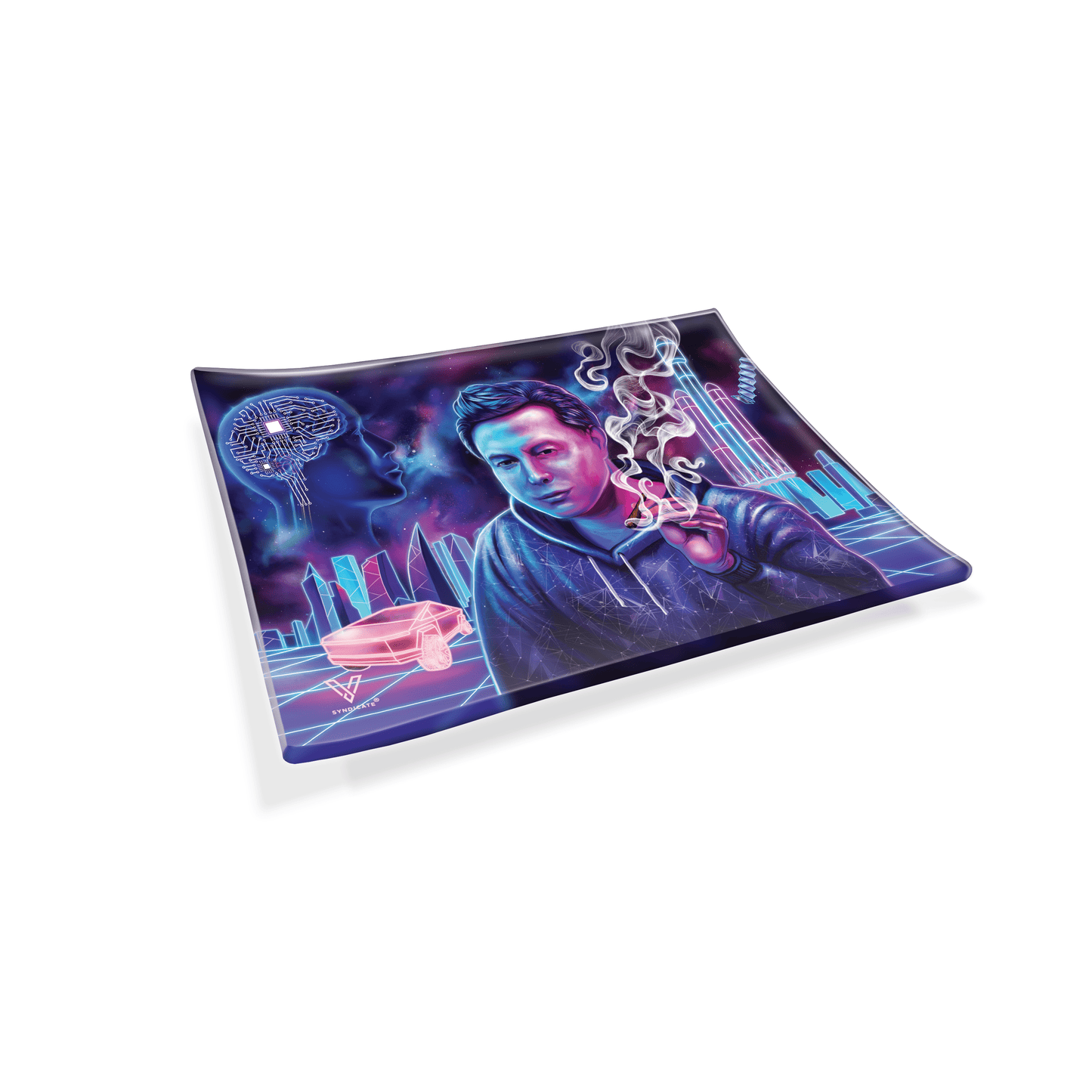 Space Xhale Glass Rollin' Tray