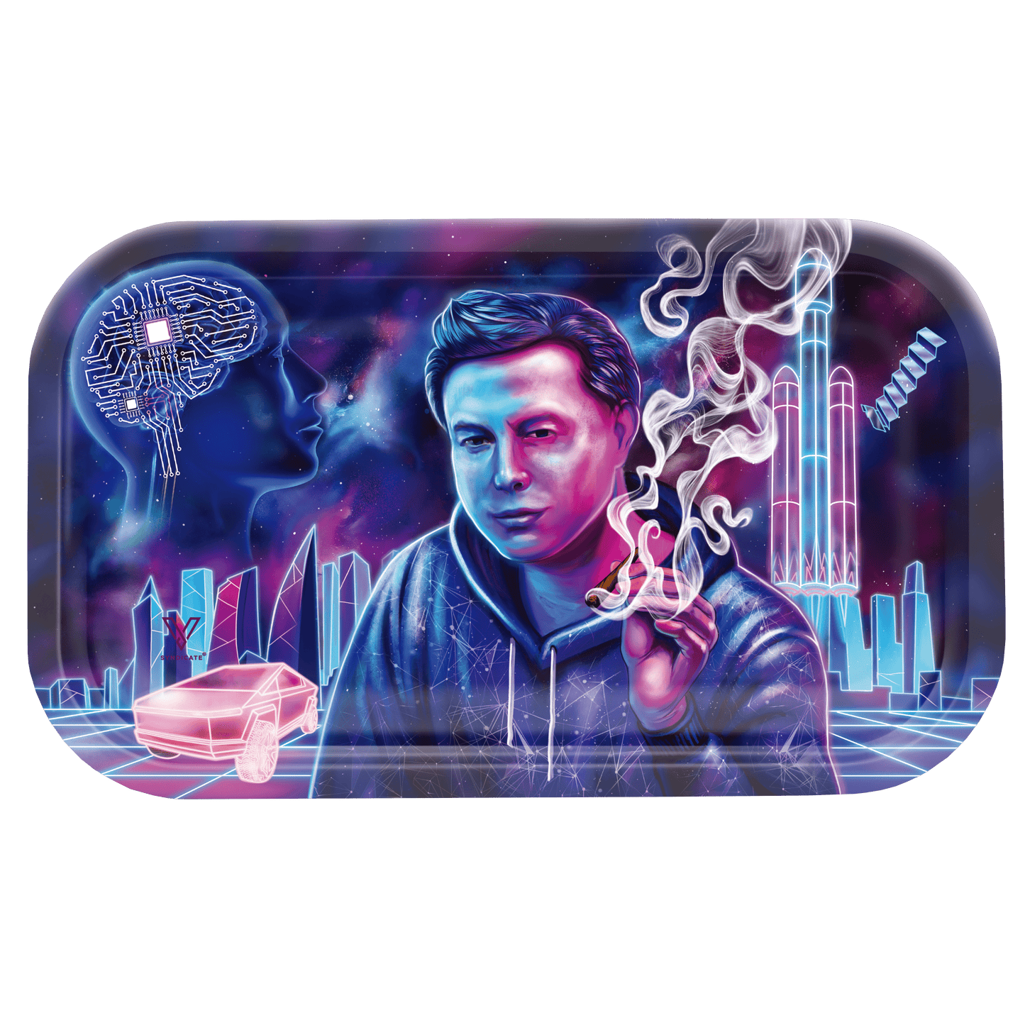 Space Xhale Metal Rollin' Tray